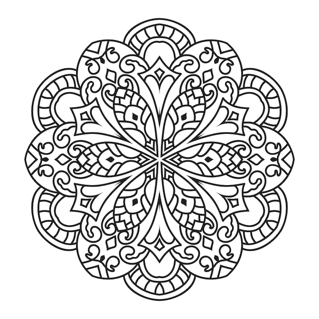 Vector mandala for coloring page