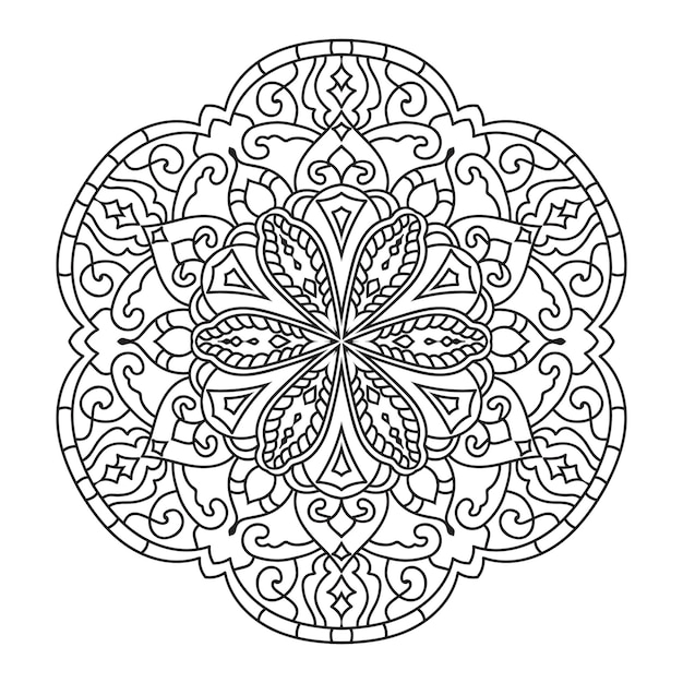 Vector mandala for coloring page