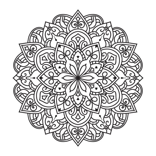 Vector mandala for coloring page