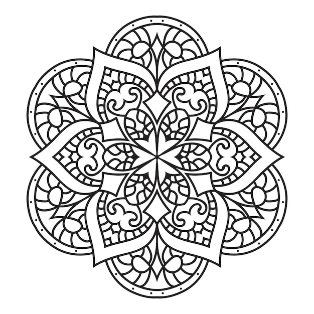 Vector mandala for coloring page