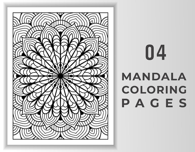 Mandala coloring pages for kdp interior design template