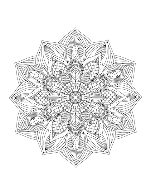 Mandala Coloring Pages Pattern Mandala FlowerIslam Arabic Indian and Ottoman motifs