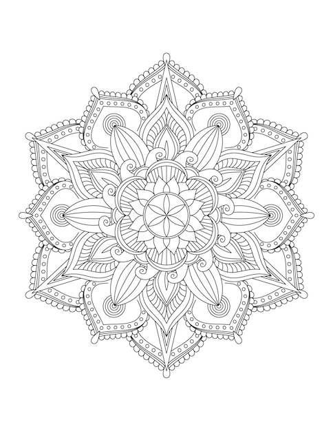 Mandala Coloring Pages Pattern Mandala FlowerIslam Arabic Indian and Ottoman motifs