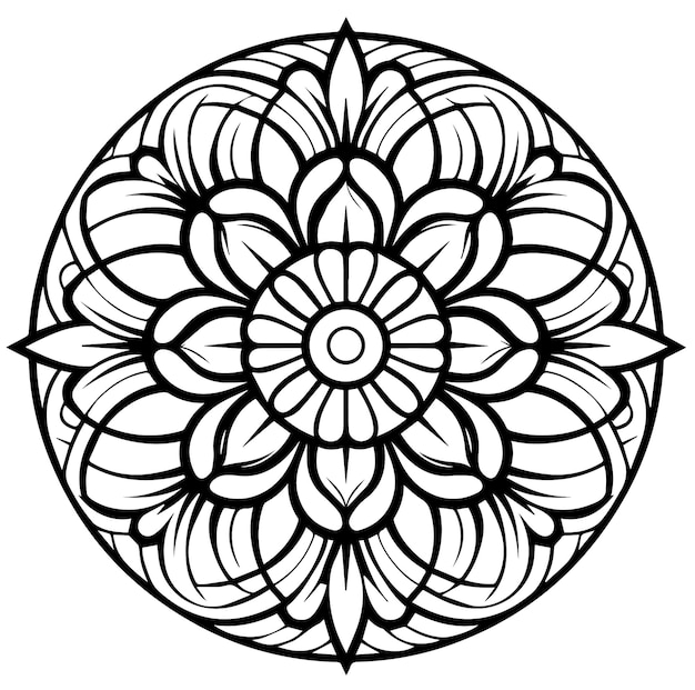 Premium Vector  Mandala coloring pages for teens