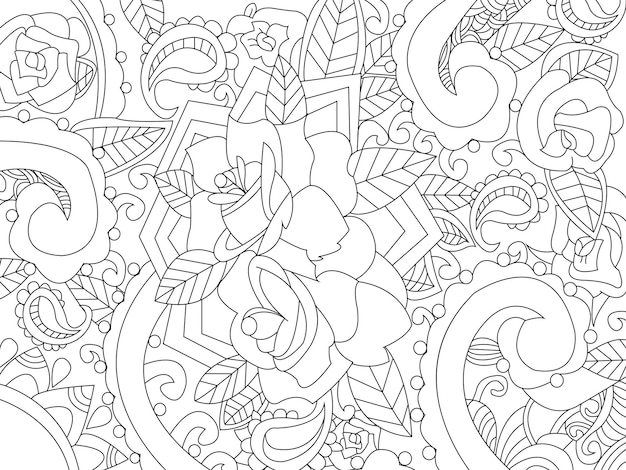 Mandala coloring vector for adults