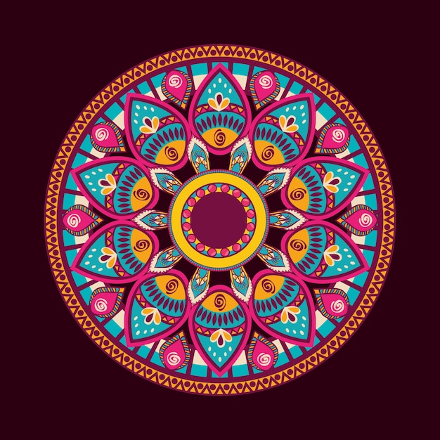 Mandala concept with icon design