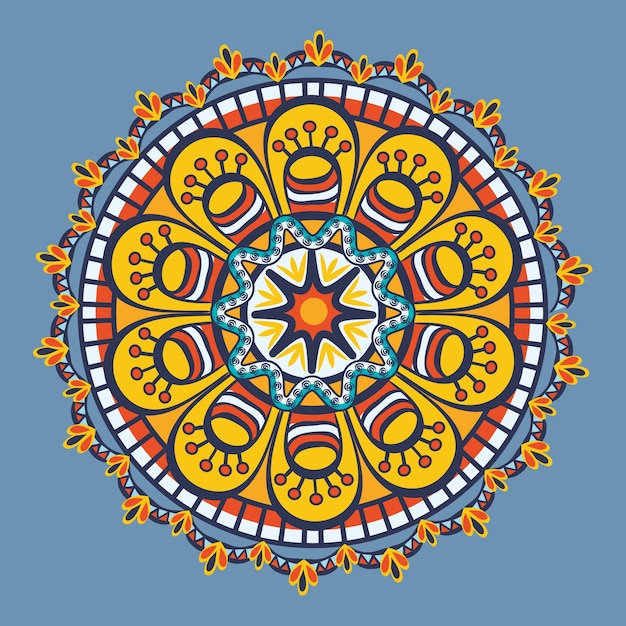 Mandala concept with icon design