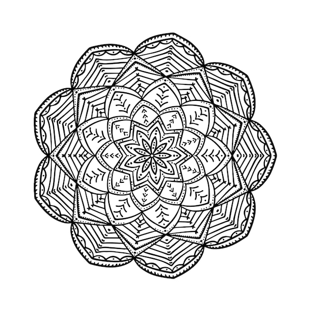 Mandala decoratief en sierontwerp om in te kleuren op pagina 18