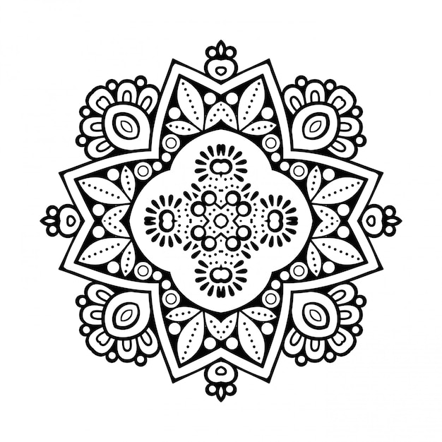 Mandala. Decoratieve doodle mandala.