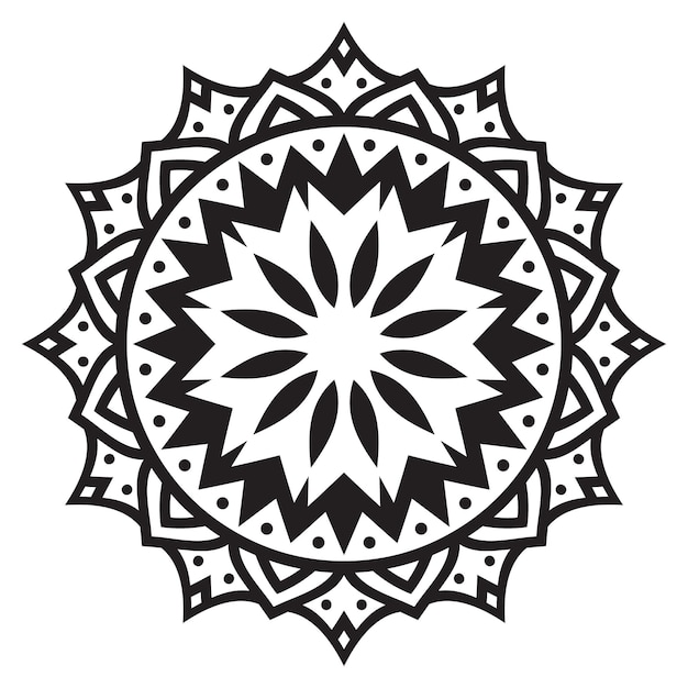 Mandala decorative element oriental pattern vector illustration