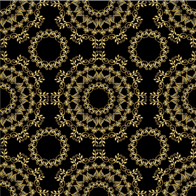 Mandala elementi decorativi seamless pattern