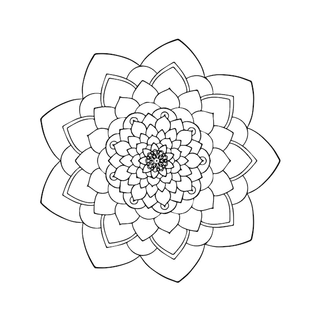 Mandala decorative and ornamental design for coloring page7