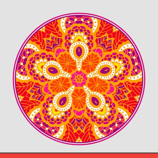 Mandala Design For Beautiful Works Floral Design