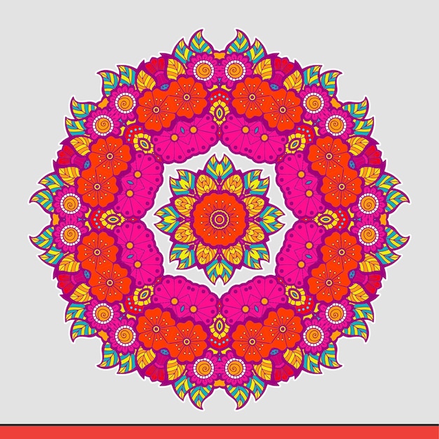 Mandala Design For Beautiful Works Floral Design