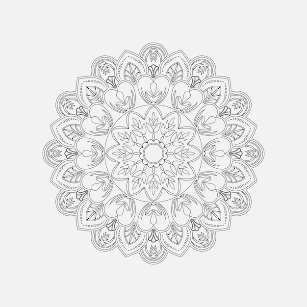 Mandala design Black color Free Vector251