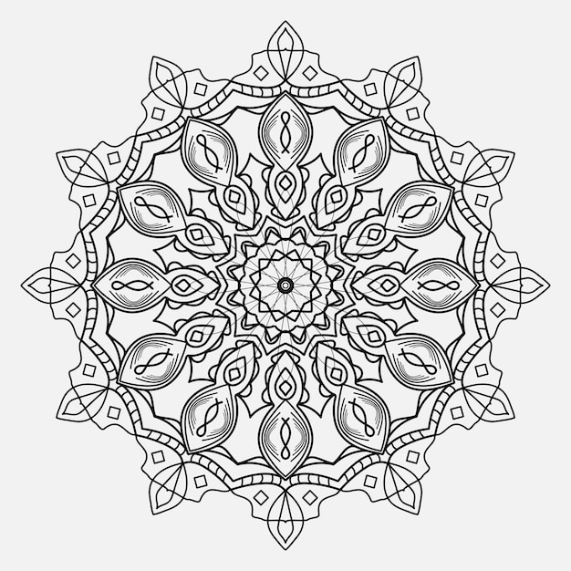 mandala design black vector