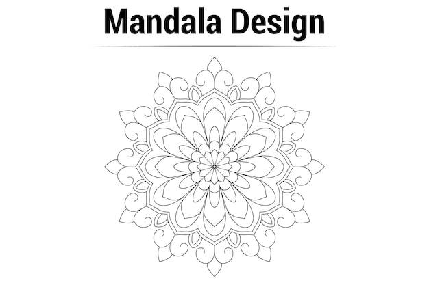 Mandala design book cover with a white background.