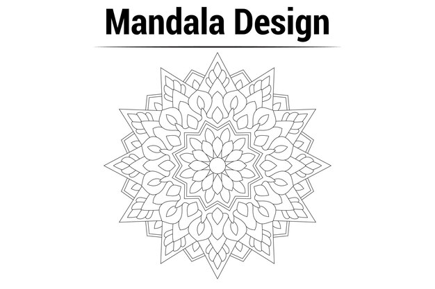 Mandala design book cover with a white background.