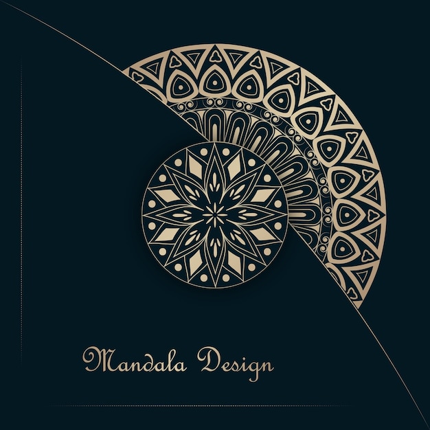 Mandala design for business cards invitation beautiful mug and decoration vector in illustration