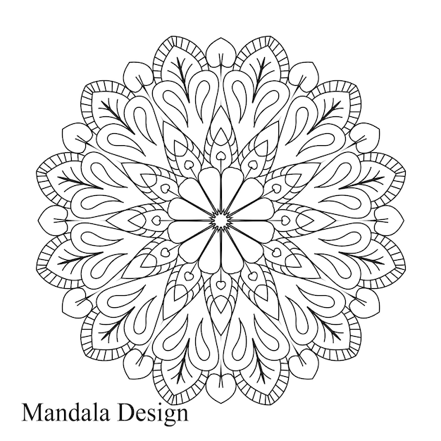 Mandala design for coloring book