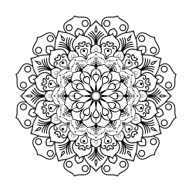 Design di mandala dal libro di colorazione