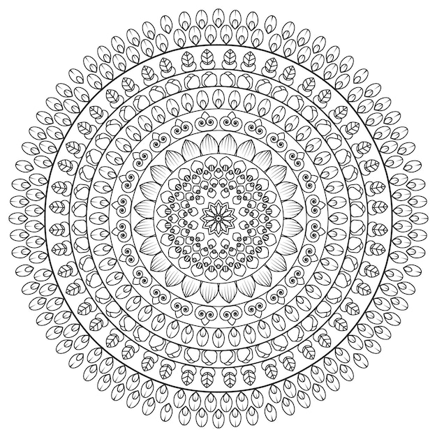 Mandala design for coloring in a new way