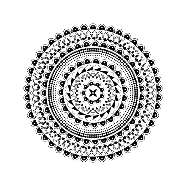 Mandala design for coloring page vector