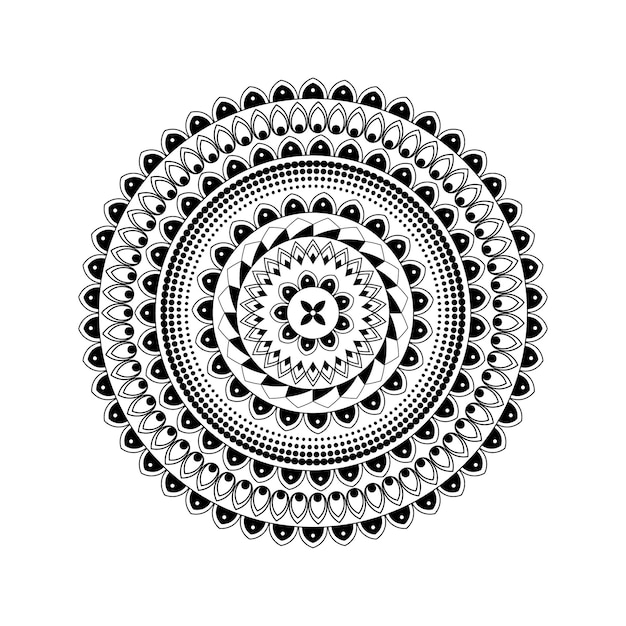 Mandala design for coloring page vector