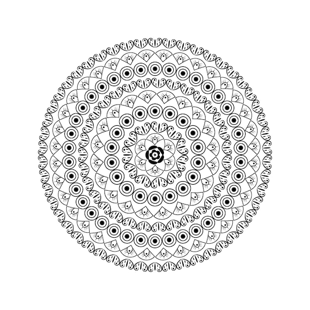 Mandala design for coloring page vector