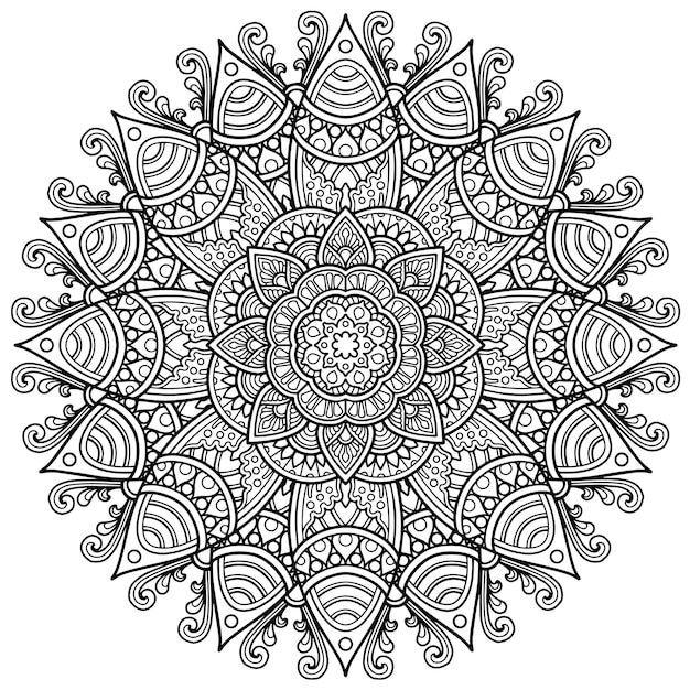 Mandala design per colorare