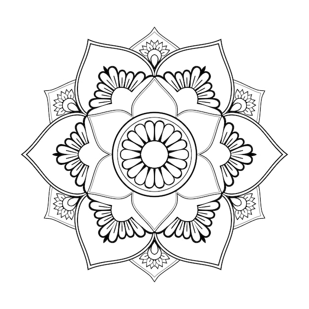 Mandala design per colorare