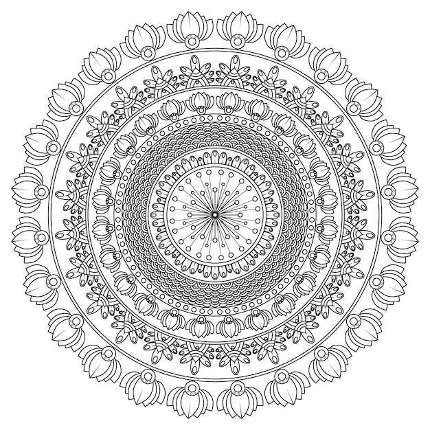 Mandala design for coloring