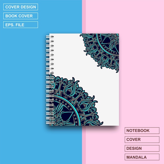 Vector mandala design cover notebook