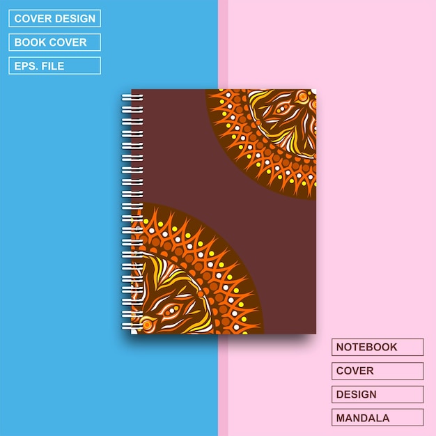 Vector mandala design cover notebook