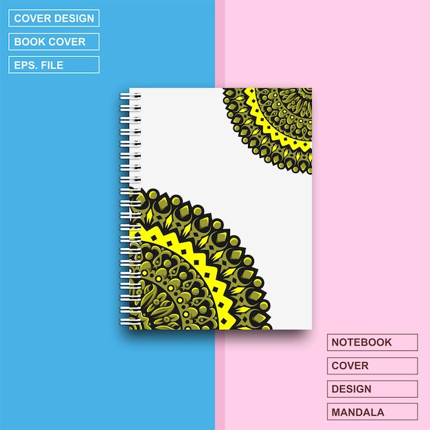 Vector mandala design cover notebook