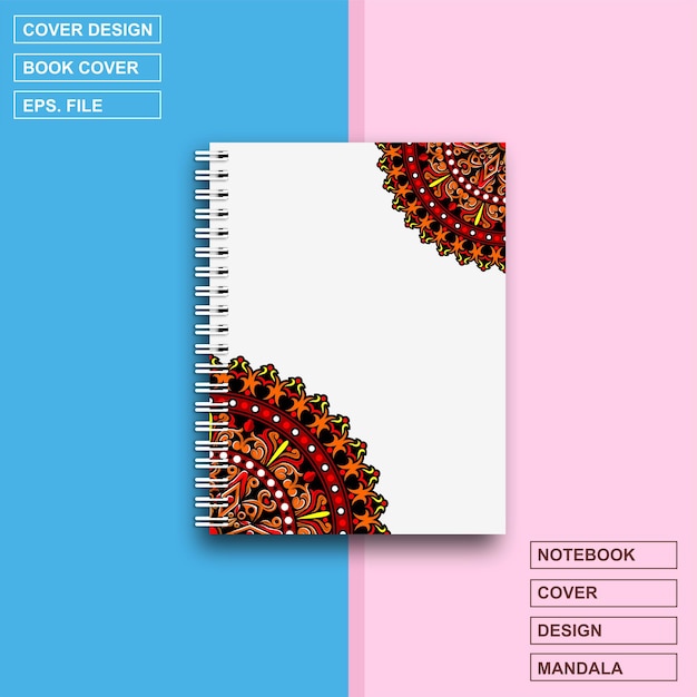 Vector mandala design cover notebook