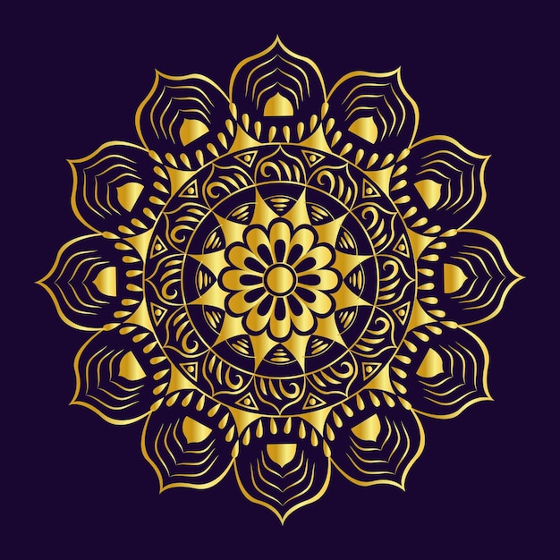 Mandala design golden color