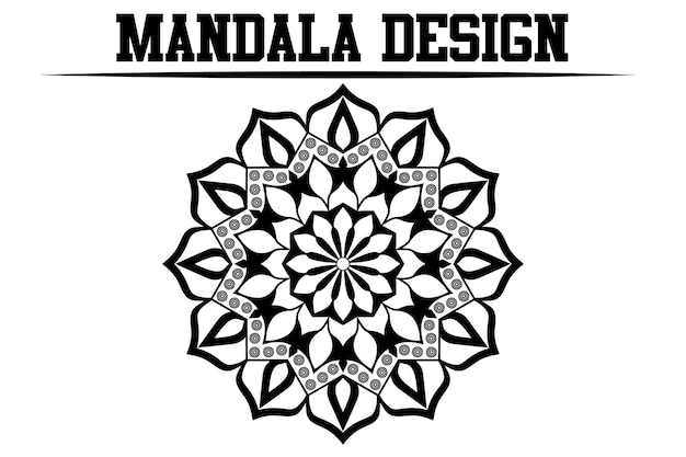 Vettore il design mandala è un disegno realizzato nello stile del mandala.