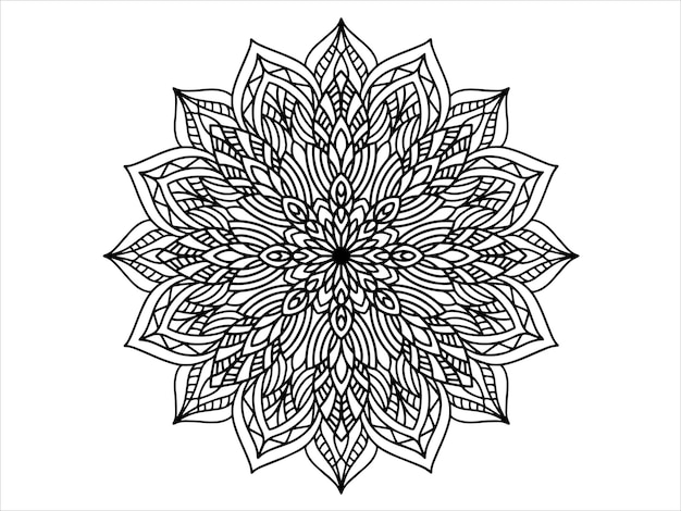 Mandala Design Line Art