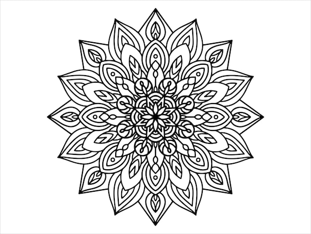 Mandala Design Line Art