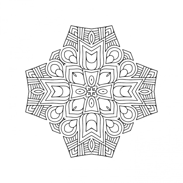 Mandala design. lineart, decorative elements