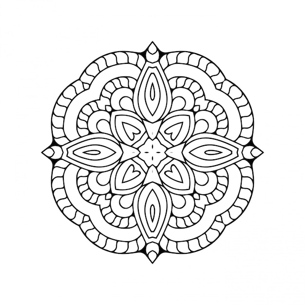 mandala design. lineart, decorative elements
