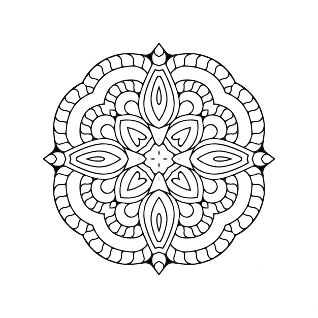 Mandala design. lineart, decorative elements