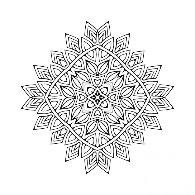 Mandala design. Lineart, decorative elements