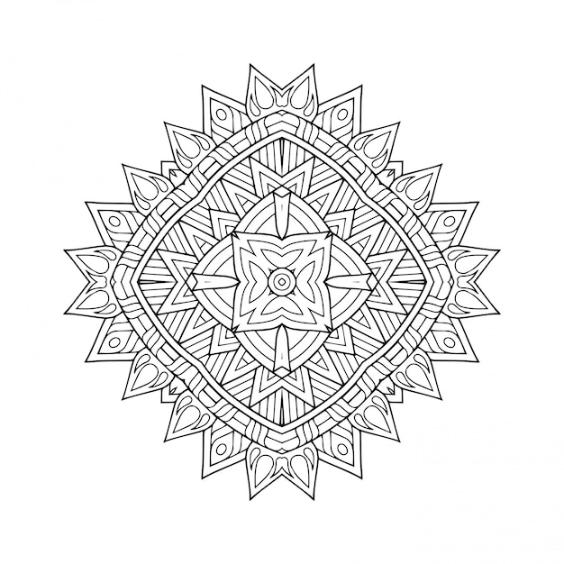 Mandala design. Lineart, decorative elements