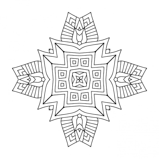 Mandala design. lineart, decorative elements