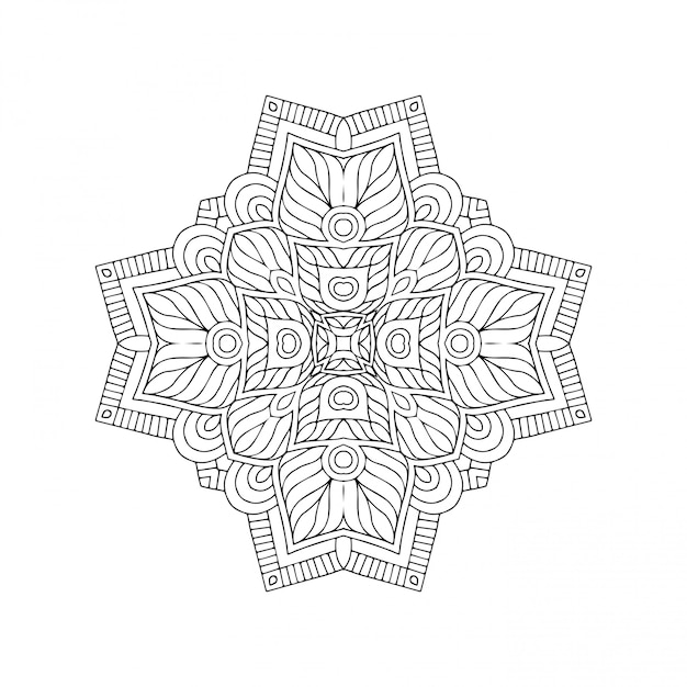 Mandala design. Lineart, decorative elements