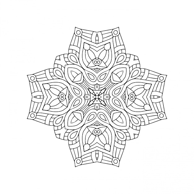 Mandala design. Lineart, decorative elements