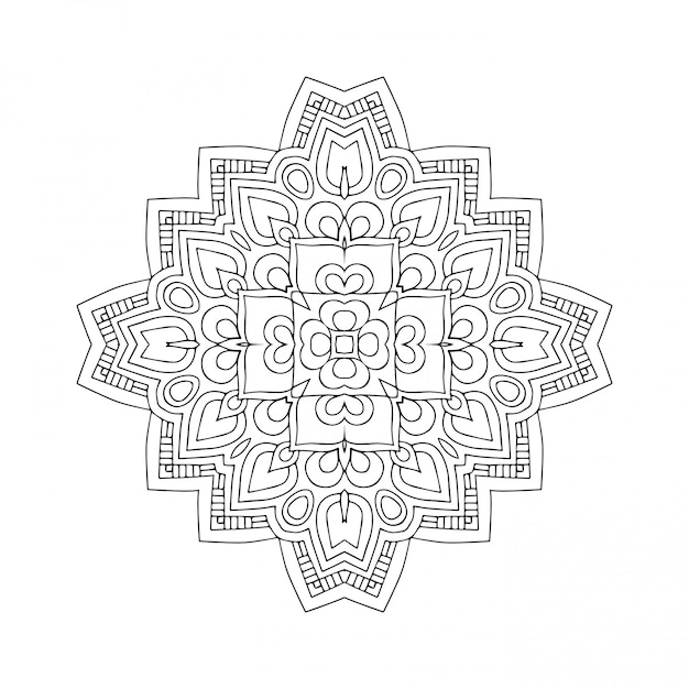 Mandala design. Lineart, decorative elements