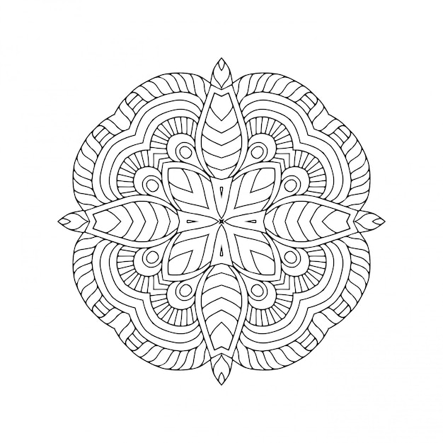 Mandala design. Lineart, decorative elements